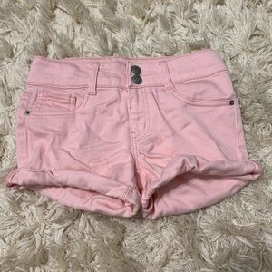 VANILLA STAR girls pink jean shorts